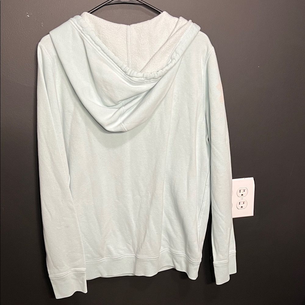 Under Armour Light Blue/Teal V-Neck Hoodie Heathered Pastel Large - Picture 5 of 5